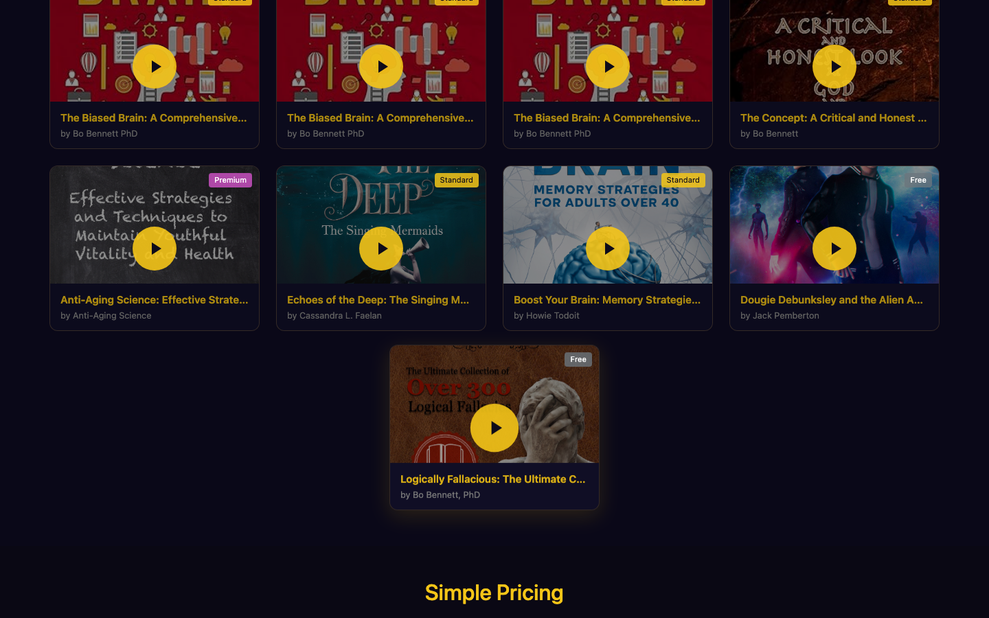 Compare the free teaser, Standard, and Premium trailer options.