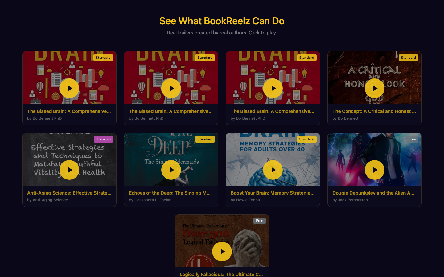 Review sample book trailers before choosing the direction for your own.